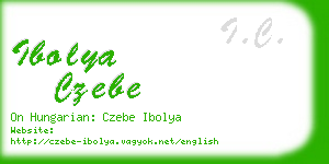 ibolya czebe business card